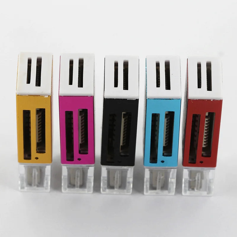 Ceamere 4-in-1 USB 2.0 Aluminum Card Reader – TF SD M2 MS USB Card Reader PRIMED