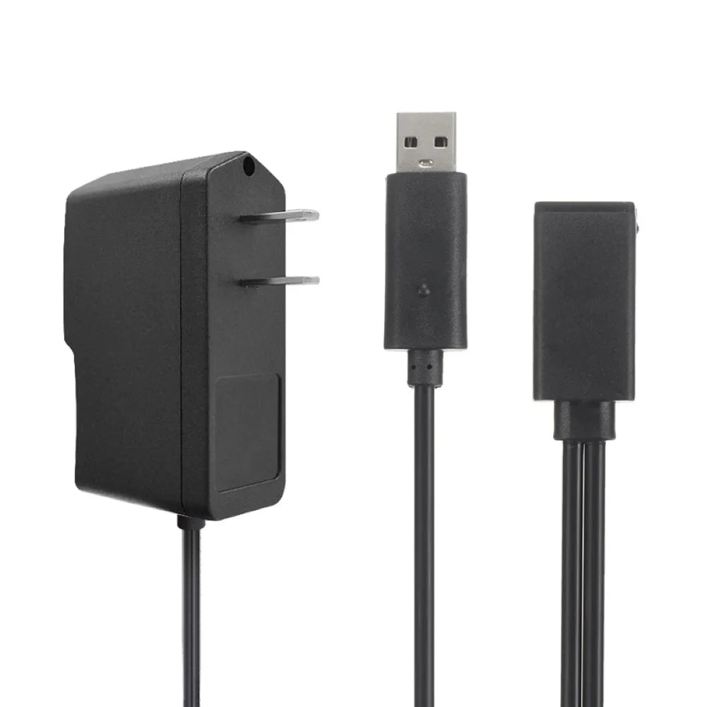 USB Power Supply Charger Adapter for Xbox 360 Kinect Sensor Gaming Power Adapter PRIMED Black US Plug