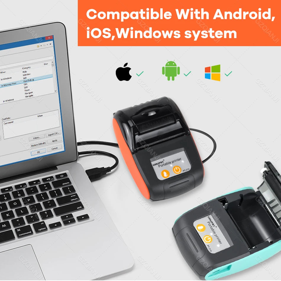 58mm Bluetooth Thermal Receipt Printer – iOS Android Windows Thermal Receipt Printer PRIMED