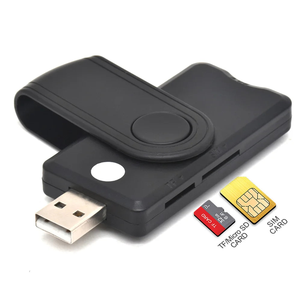 UTHAI USB Smart Card Reader – SIM IC ID EMV SD TF ISO 7816 USB Card Reader PRIMED