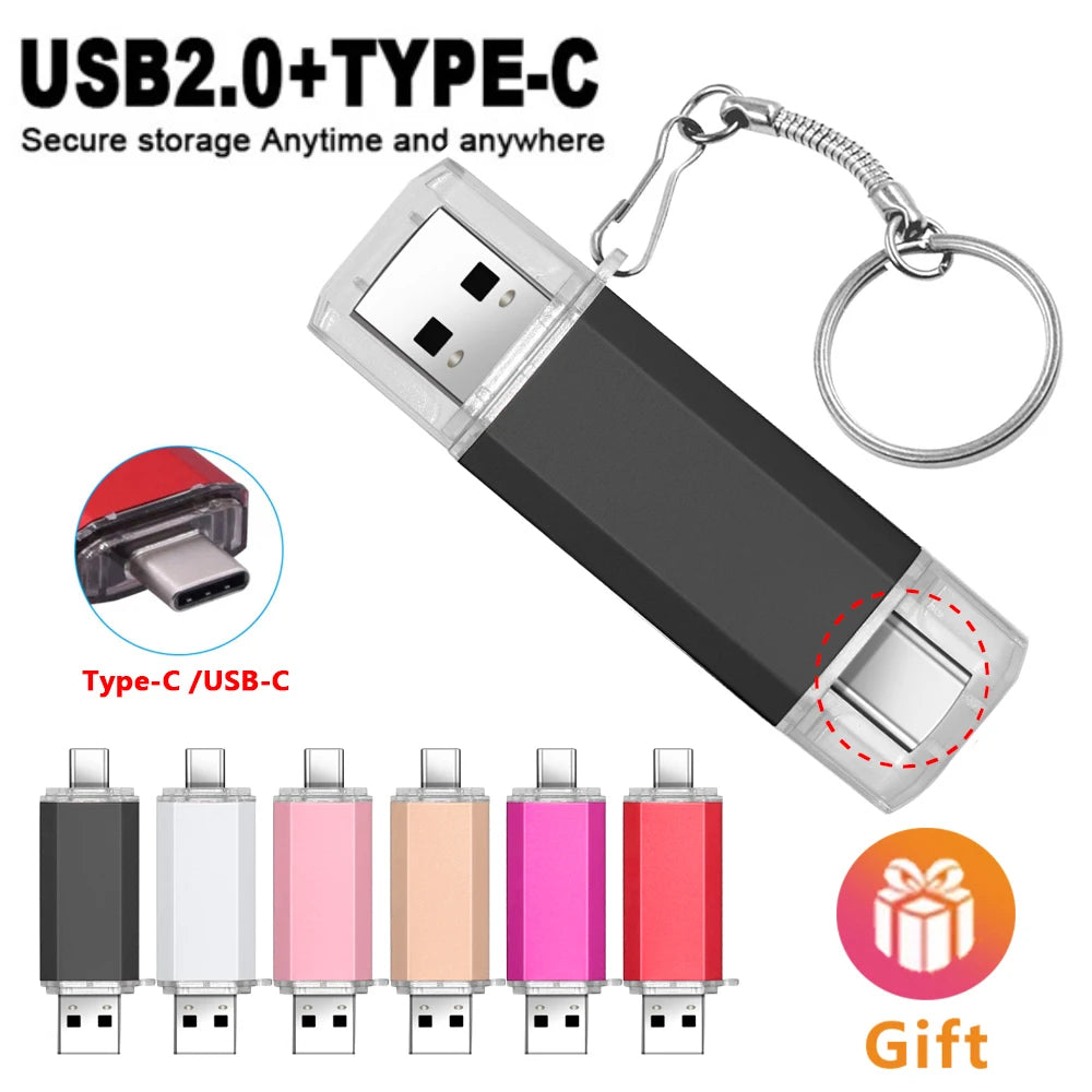 USB Type-C Flash Drive 4GB–256GB | Dual Interface Metal Stick USB Flash Drive PRIMED
