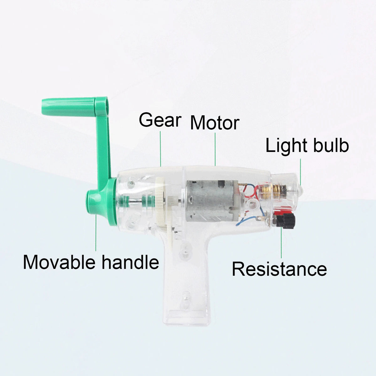 Kids Hand Crank Generator DIY Science Experiment Toy Educational Science Toy PRIMED