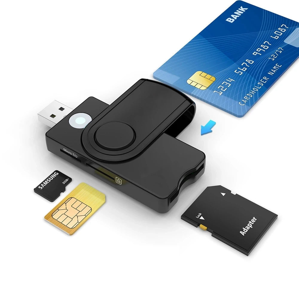 UTHAI USB Smart Card Reader – SIM IC ID EMV SD TF ISO 7816