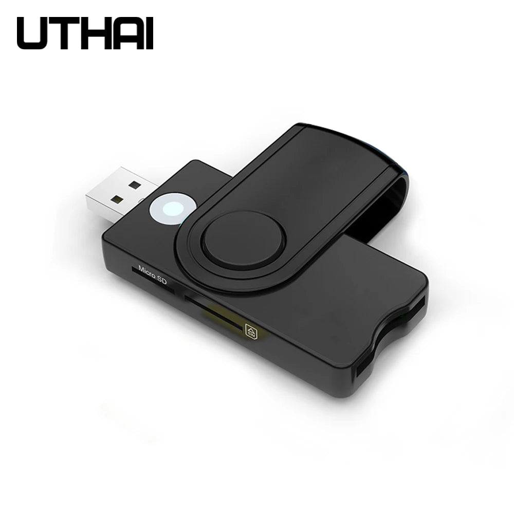 UTHAI USB Smart Card Reader – SIM IC ID EMV SD TF ISO 7816