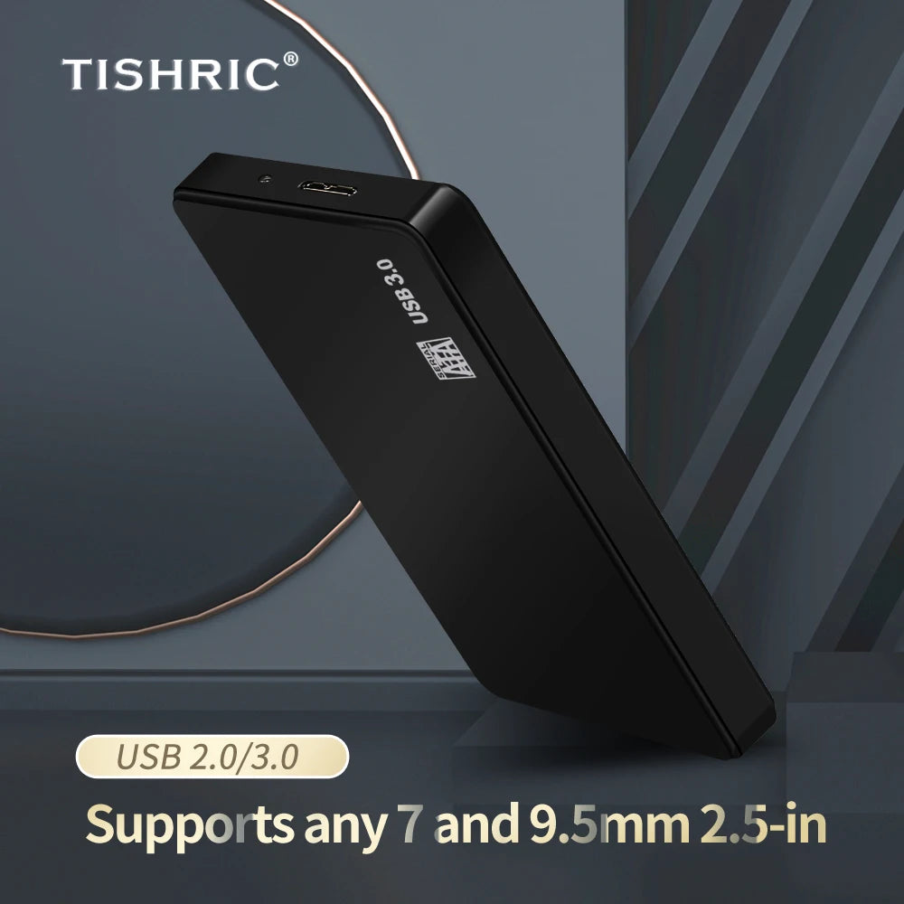 TISHRIC 2.5" HDD Enclosure SATA to USB 3.0 – Up to 8TB HDD Enclosure PRIMED