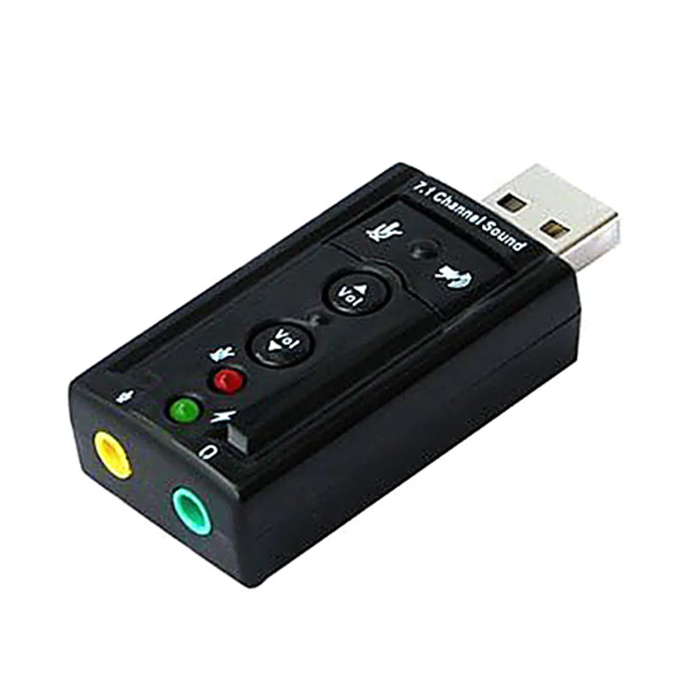 USB 2.0 External Sound Card – Virtual 7.1 Channel Adapter USB Sound Card PRIMED