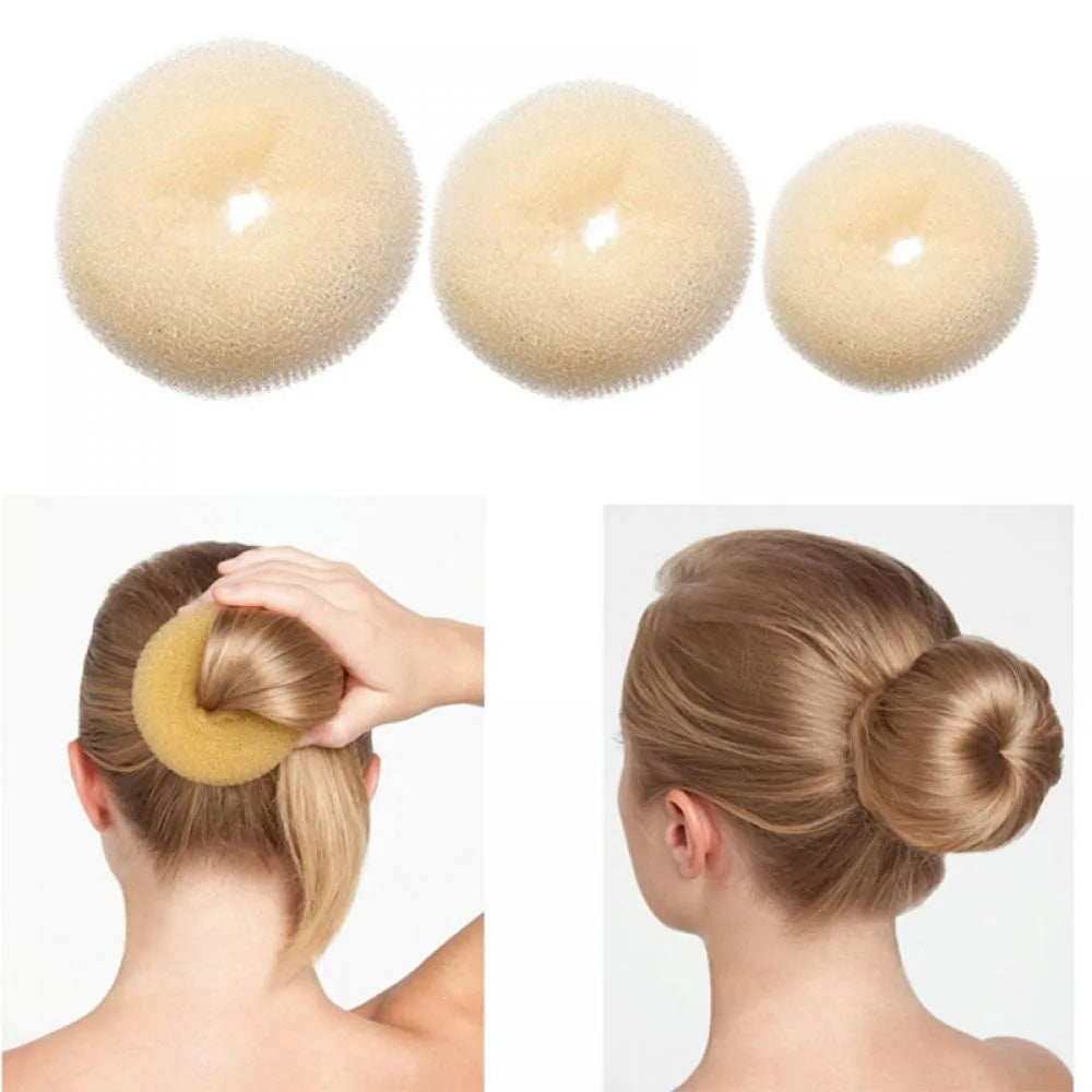 Hair Donut Bun Maker – Foam Sponge Updo Styling Tool Hair Bun Maker PRIMED