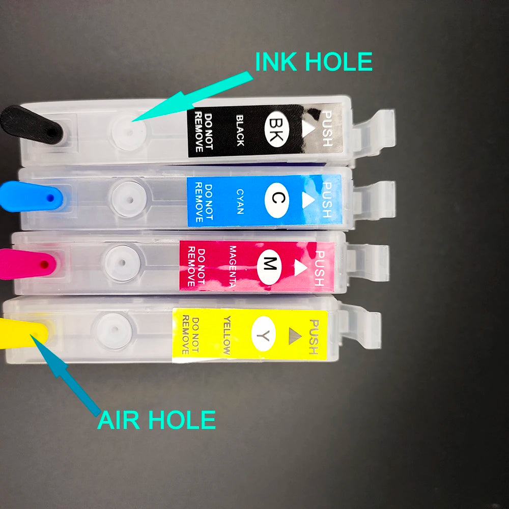 Einkshop 220 220XL Refillable Ink Cartridge Set for Epson Refillable Ink Cartridge PRIMED