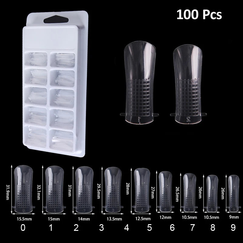 Nail Extension Forms – Quick Build Gel & Acrylic Molds 100–120 Pcs