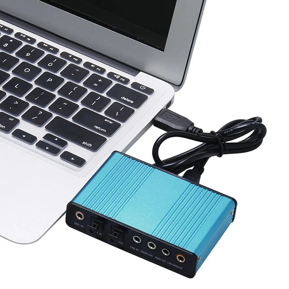 USB 2.0 External 5.1 Channel Optical Audio Sound Card for PC External Sound Card PRIMED