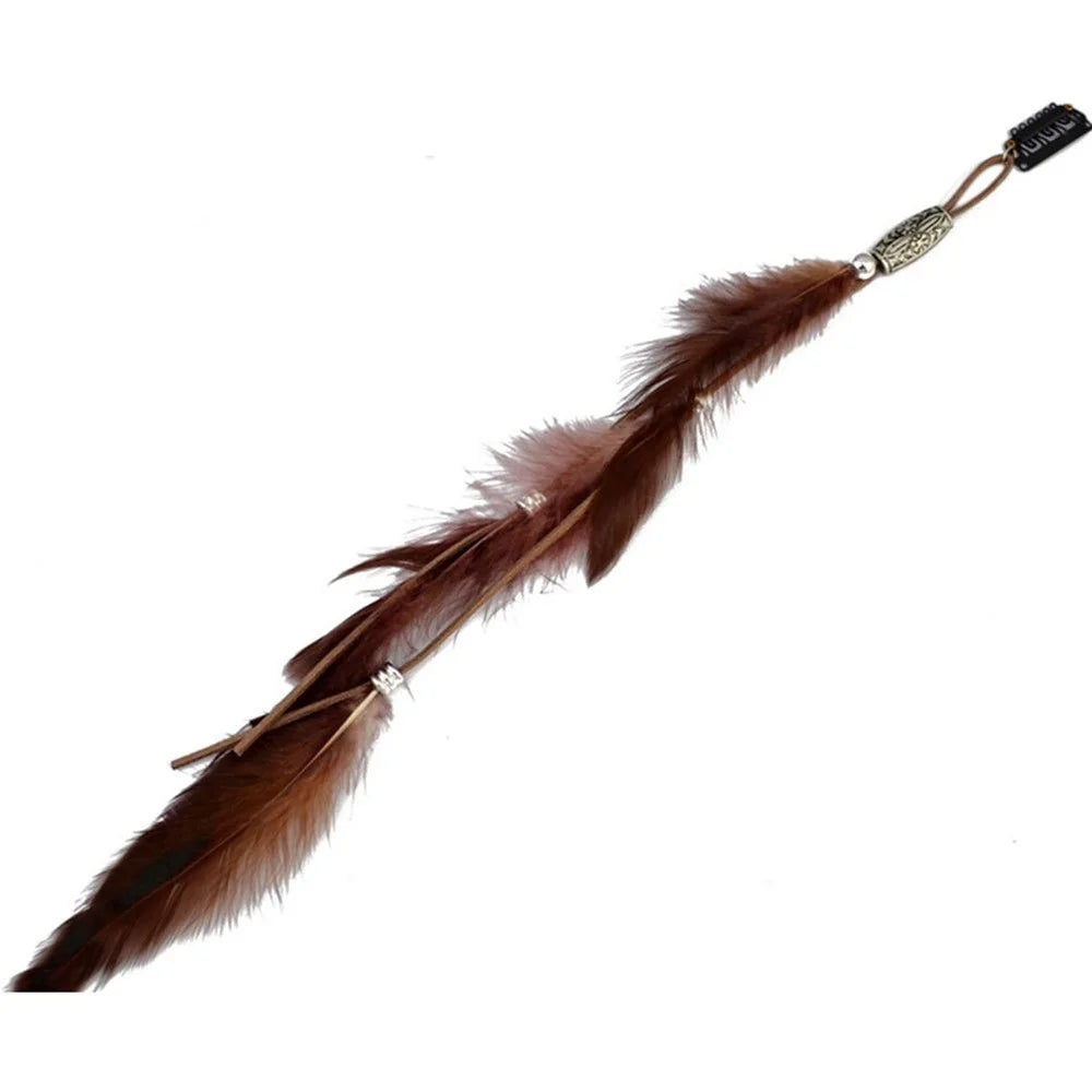 Rhinestone Chain Hair Clip – Tassel Feather Hairpin Accessory