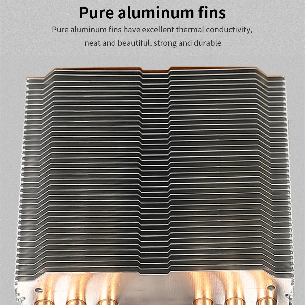 TISHRIC RGB CPU Air Cooler 4/6 Heat Pipes PWM Intel AMD CPU Air Cooler PRIMED