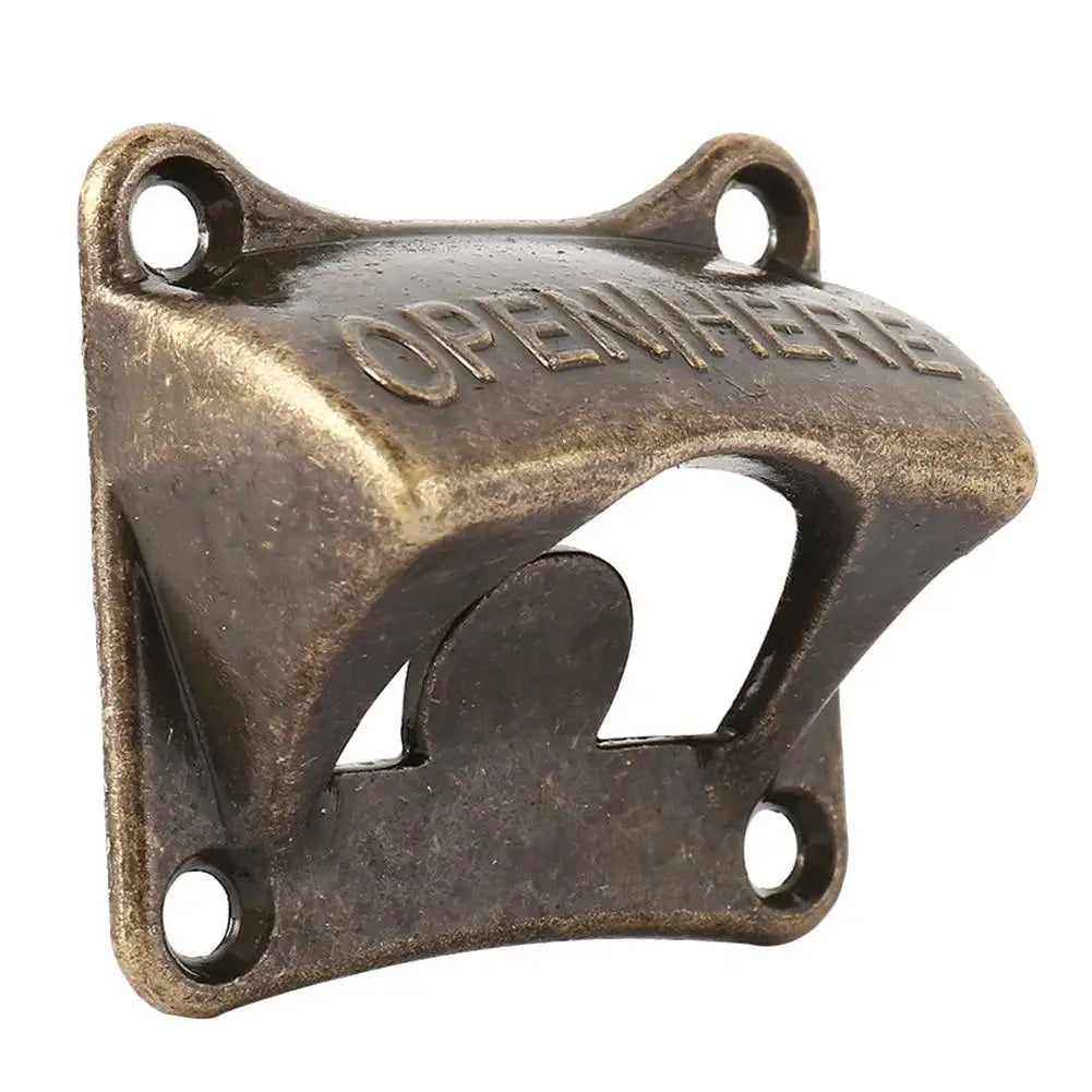 Vintage Bronze Wall-Mounted Zinc Alloy Bottle Cap Opener Wall Bottle Opener PRIMED