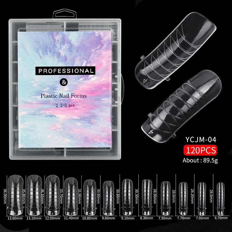 Nail Extension Forms – Quick Build Gel & Acrylic Molds 100–120 Pcs