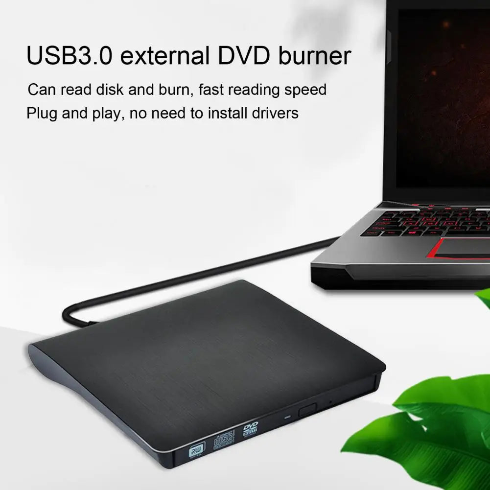 USB 3.0 External CD DVD-ROM Drive – Slim Low Noise for Laptop External Optical Drive PRIMED