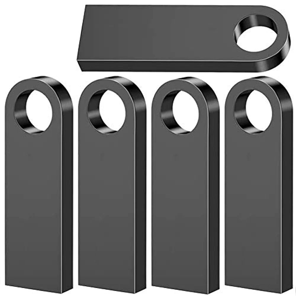 5-Pack Waterproof Metal USB Flash Drives 1GB–64GB | BiNFUL USB Flash Drive PRIMED Black-BU9 64 GB