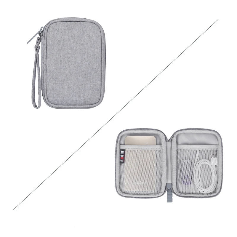 UTHAI EVA 2.5" Hard Drive Storage Case with Cable Compartment Hard Drive Case PRIMED GRAY