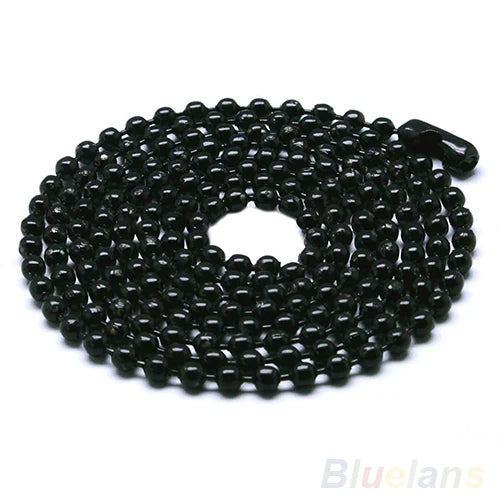 Military Double Dog Tag Necklace – Black Stainless Steel Chain Dog Tag Necklace PRIMED