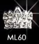 3D Crown Nail Charms – Crystal Rhinestone Jewelry 10pcs Nail Art Charms PRIMED ML60-10pcs