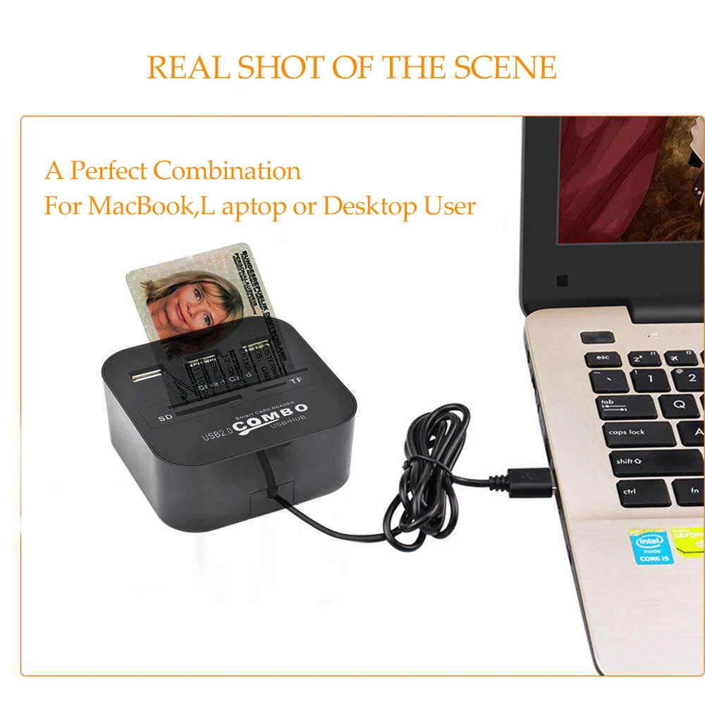 UTHAI X03 All-in-One USB Smart Card Reader – SIM IC SD EMV USB Smart Card Reader PRIMED