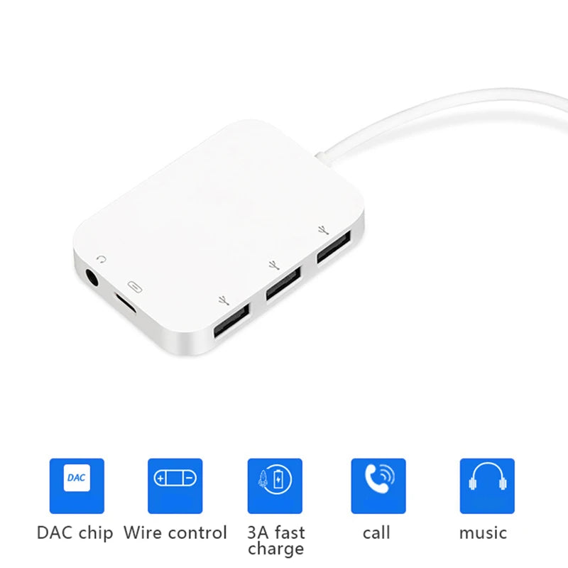 UTHAI C08 5-in-1 USB-C Hub Docking Station & Headphone Jack