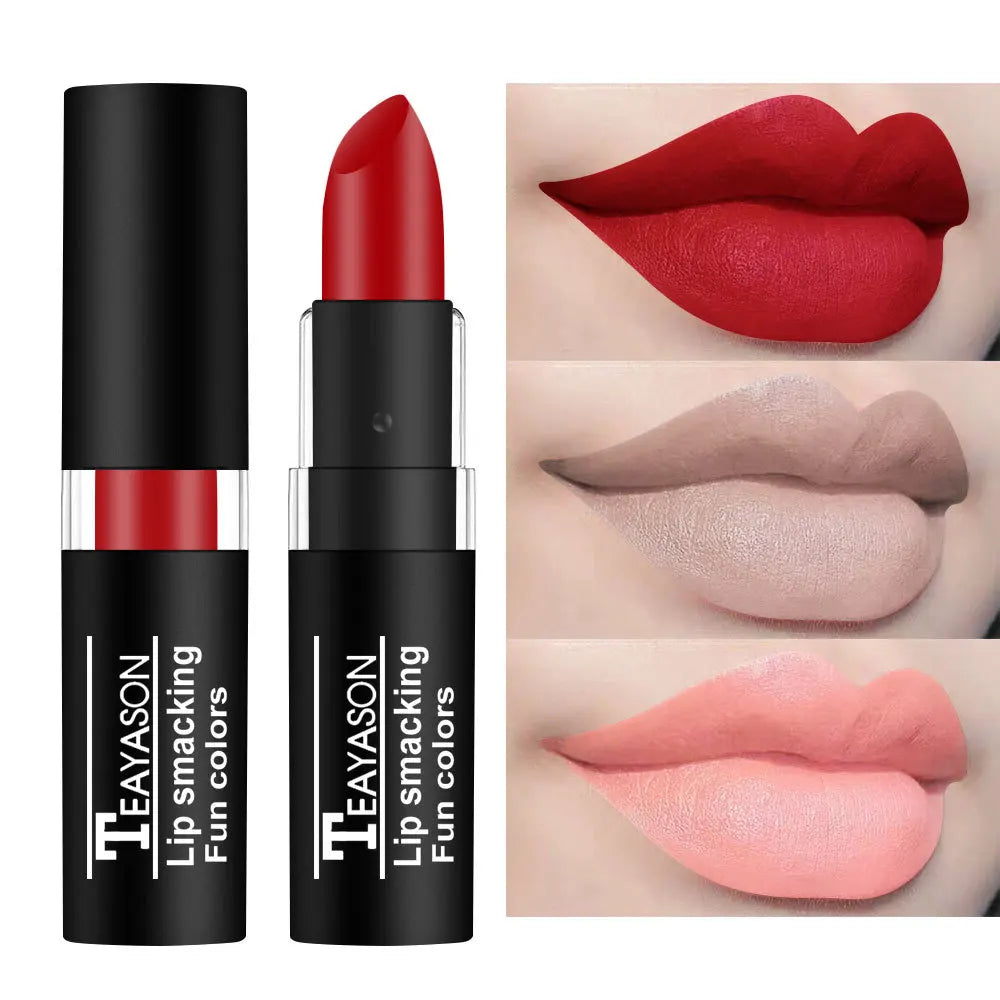 TEAYASON Velvet Matte Lipstick – Waterproof, Long-Lasting Color