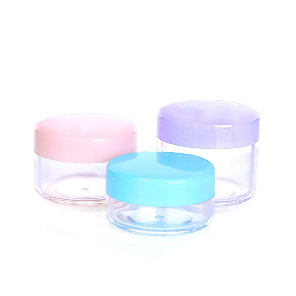 Transparent Acrylic Cosmetic Jar – Travel Makeup & Nail Art Pot