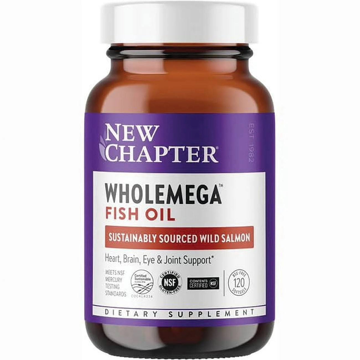 New Chapter Wholemega Fish Oil 120 Capsules – Whole Omega Fish Oil Supplement PRIMED