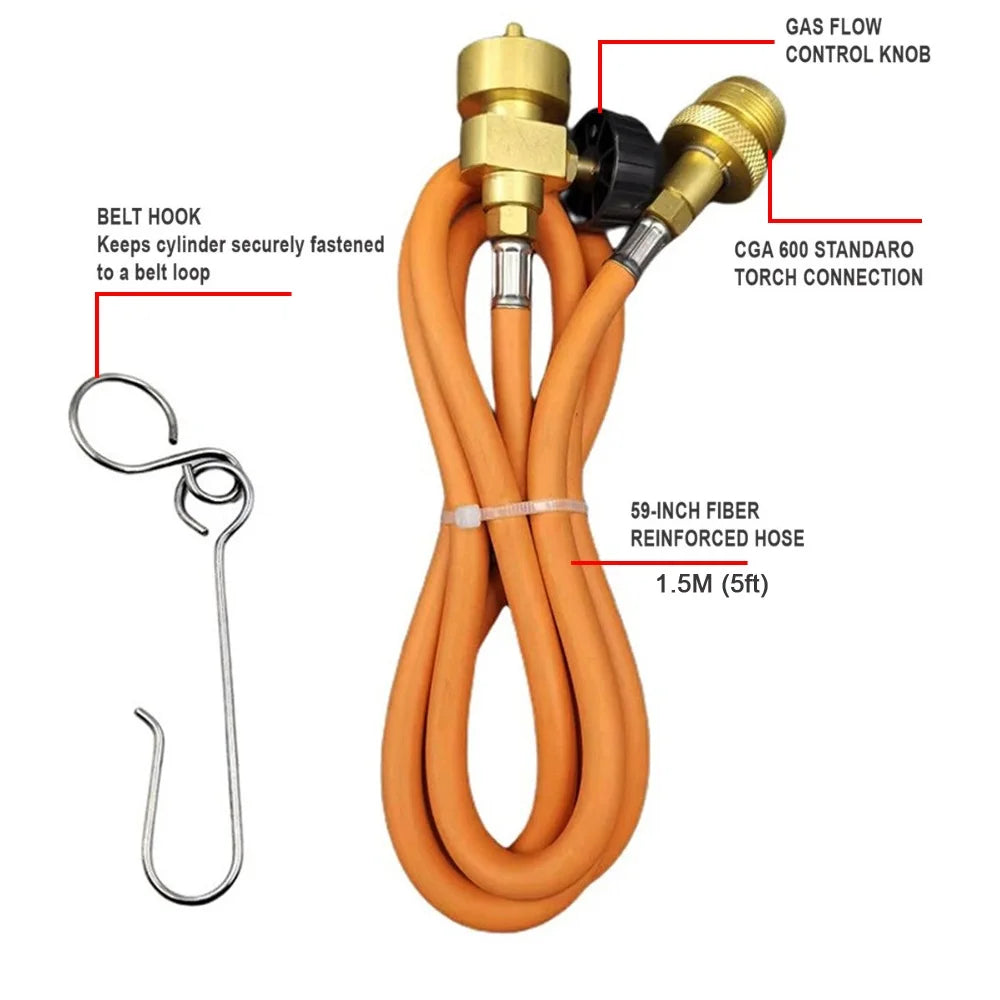 1.5M Fiber Reinforced Hose Extension with Hook – CGA600