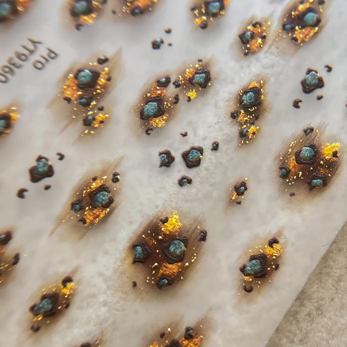 Leopard Amber Nail Stickers – Self-Adhesive Nail Art Decals Nail Art Stickers PRIMED