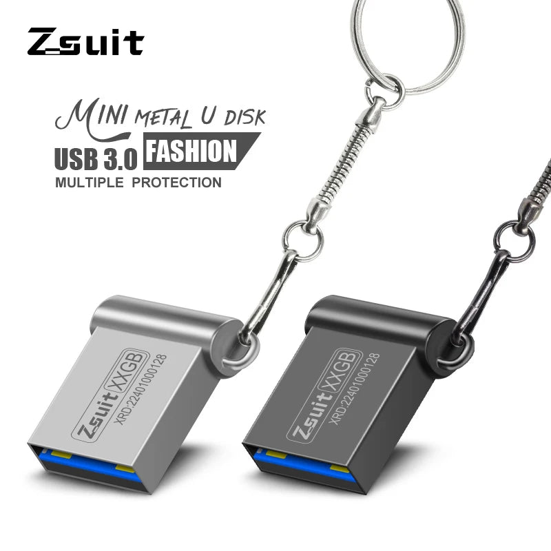 Z-suit USB 3.0 Flash Drive 16GB–128GB | Fast Metal Pendrive