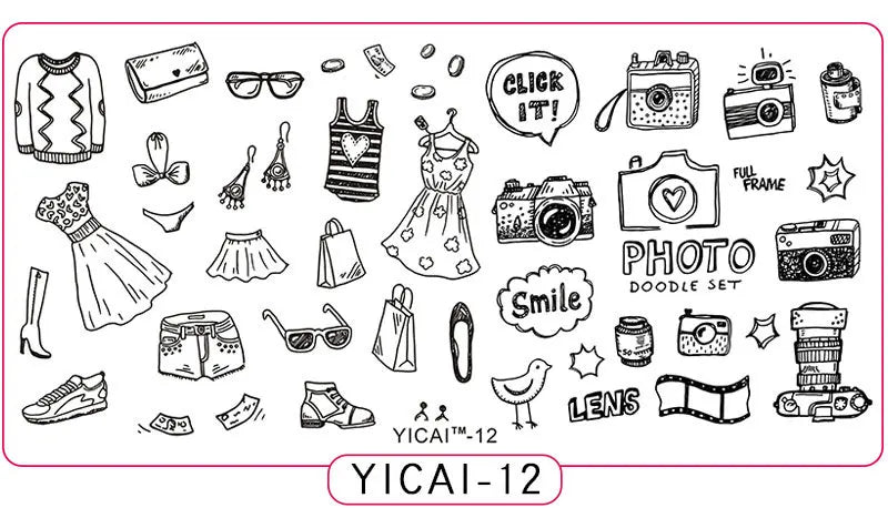 MAFANAILS YICAI 3D Flower Nail Stamping Plate – 40 Designs