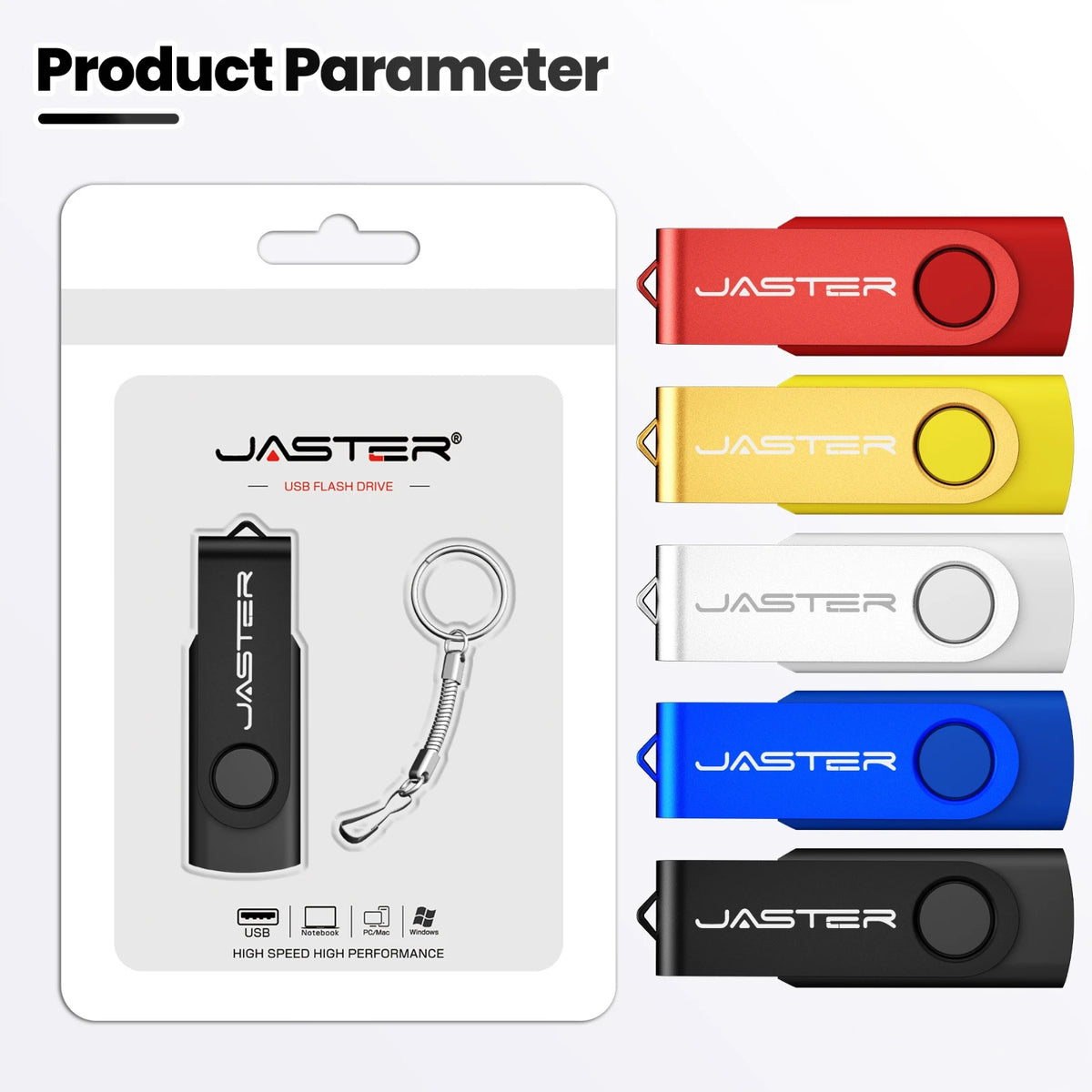 10-Pack Rotatable USB Flash Drives 128GB – Custom Logo Bulk USB Flash Drive PRIMED
