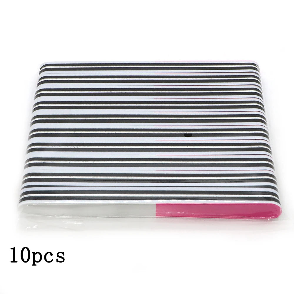 10-Pack 3-Side Nail Buffer Sponge Block | 600/1200/3000 Grit