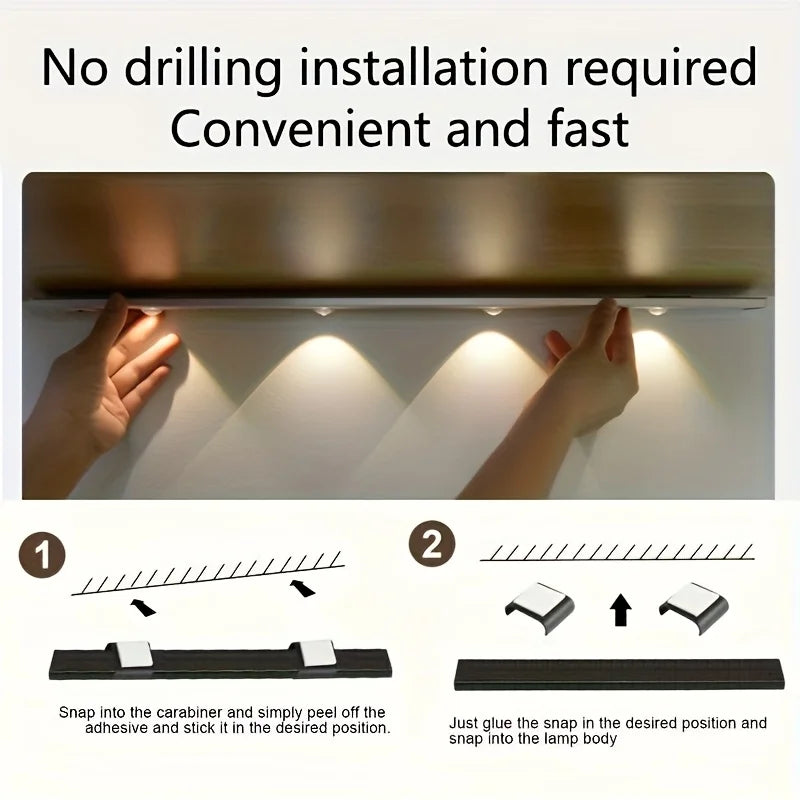 USB Rechargeable Motion Sensor LED Cabinet Light – 4 Sizes