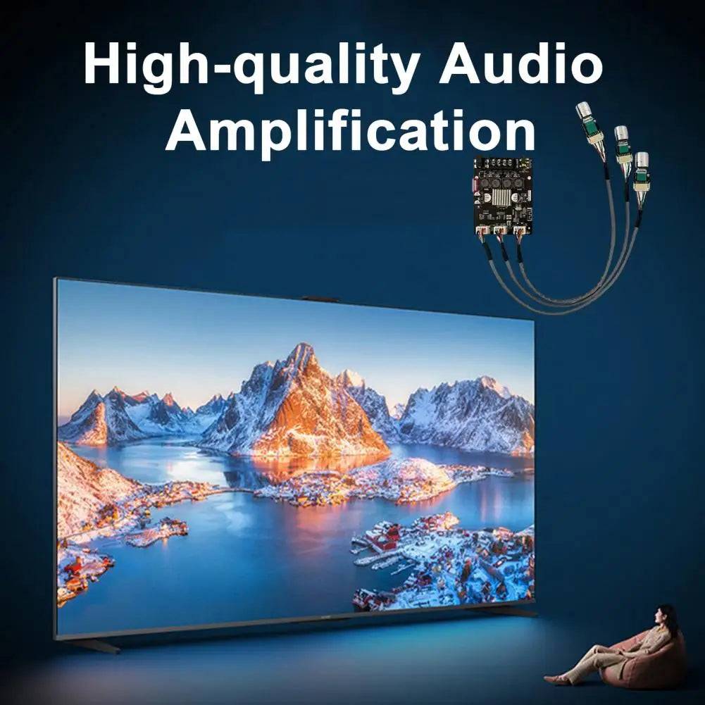 ZK-502T Stereo Amplifier Board 50W×2 Dual Channel Bluetooth Stereo Amplifier Board PRIMED