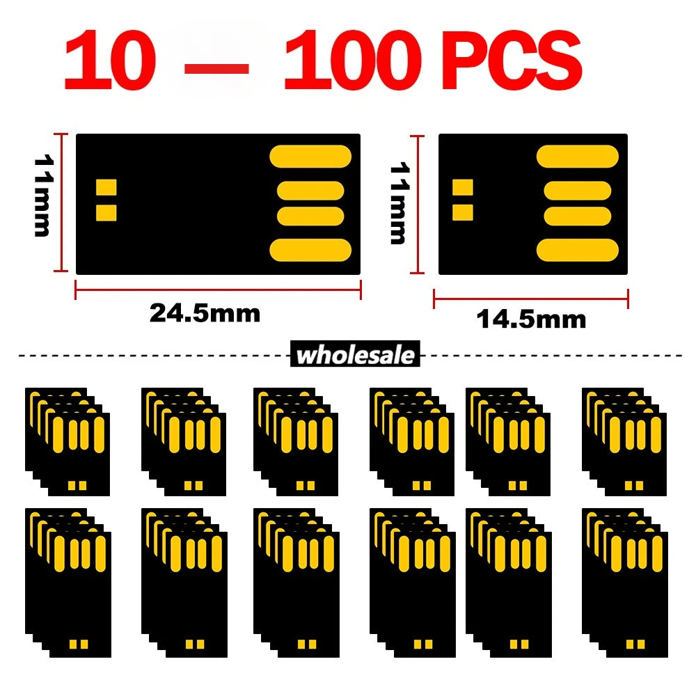 KAWEIDA Bulk USB 2.0 Flash Drive Chips 1GB–128GB | 10–100 Pcs