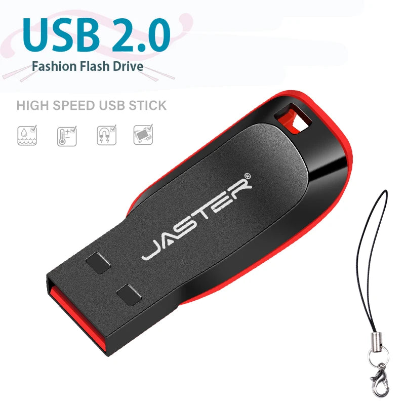 JASTER USB Flash Drive 32GB 64GB 128GB + Free Key Chain USB Flash Drive PRIMED