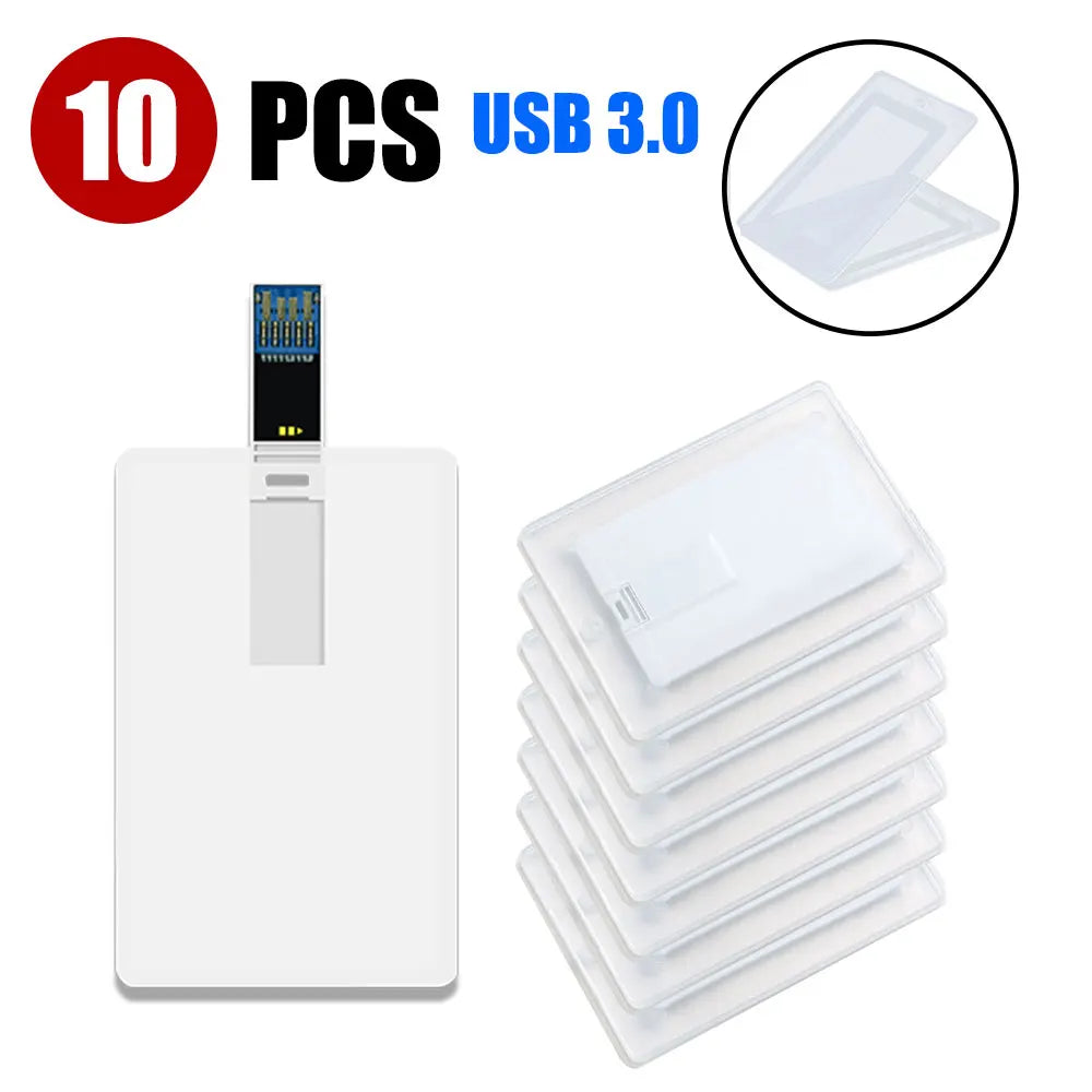 10-Pack Custom Logo Credit Card USB Flash Drives 8GB–64GB USB Flash Drive PRIMED 8 GB USB 3.0 with box China Mainland