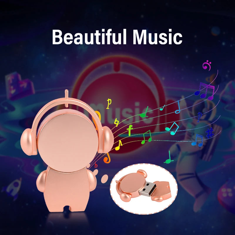 Cute Music Doll USB Flash Drive 4GB–128GB | Free Custom Logo USB Flash Drive PRIMED