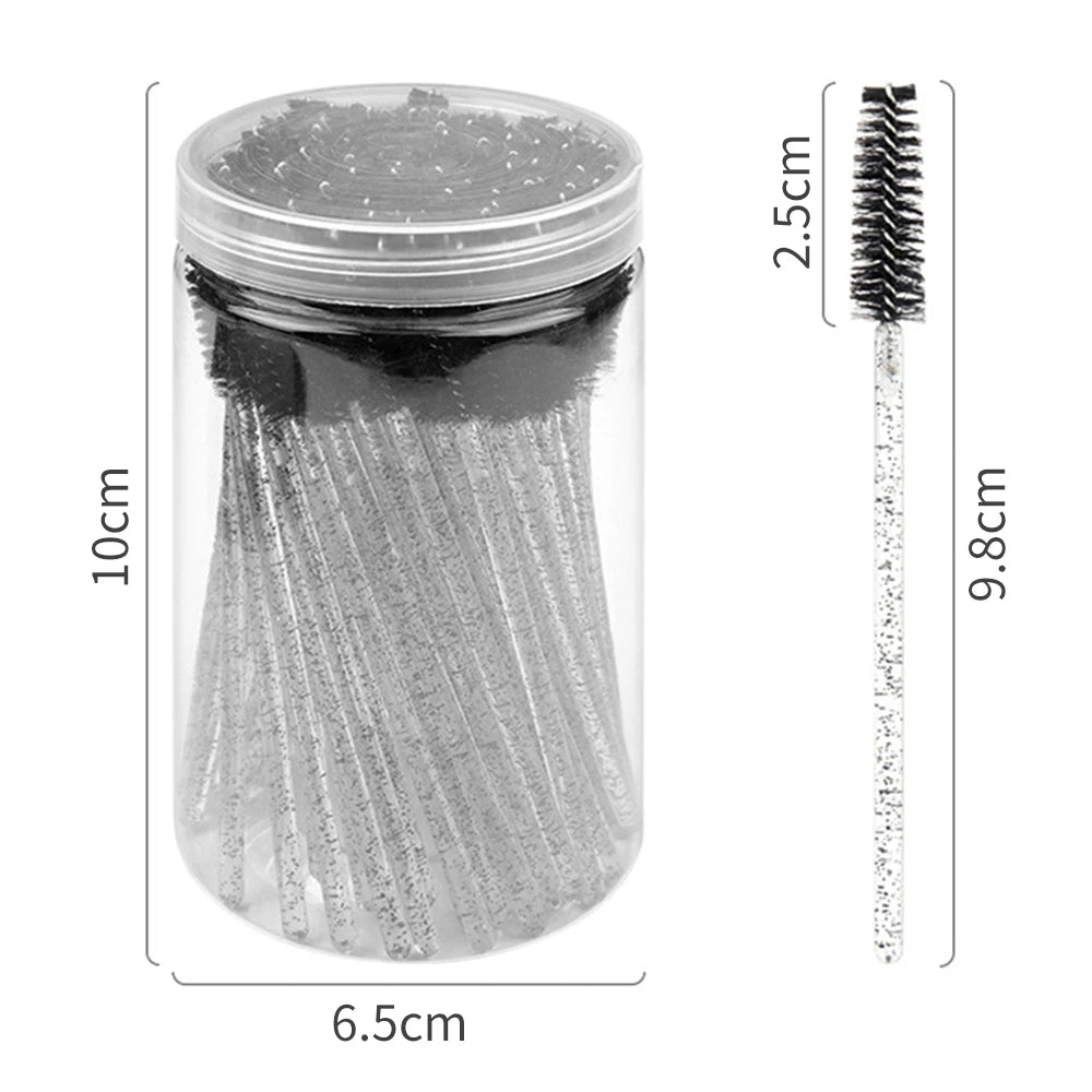 100 Pcs Spoolie Brushes – Eyelash Extension Makeup Tools Spoolie Brush Set PRIMED