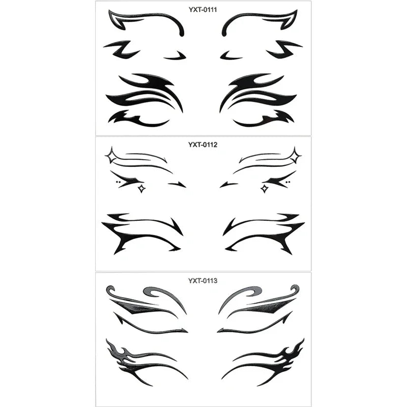 Gothic Metallic Eye Corner Temporary Tattoo Stickers | Cosplay