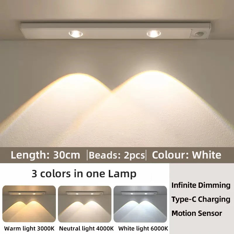 USB Rechargeable Motion Sensor LED Cabinet Light – 4 Sizes
