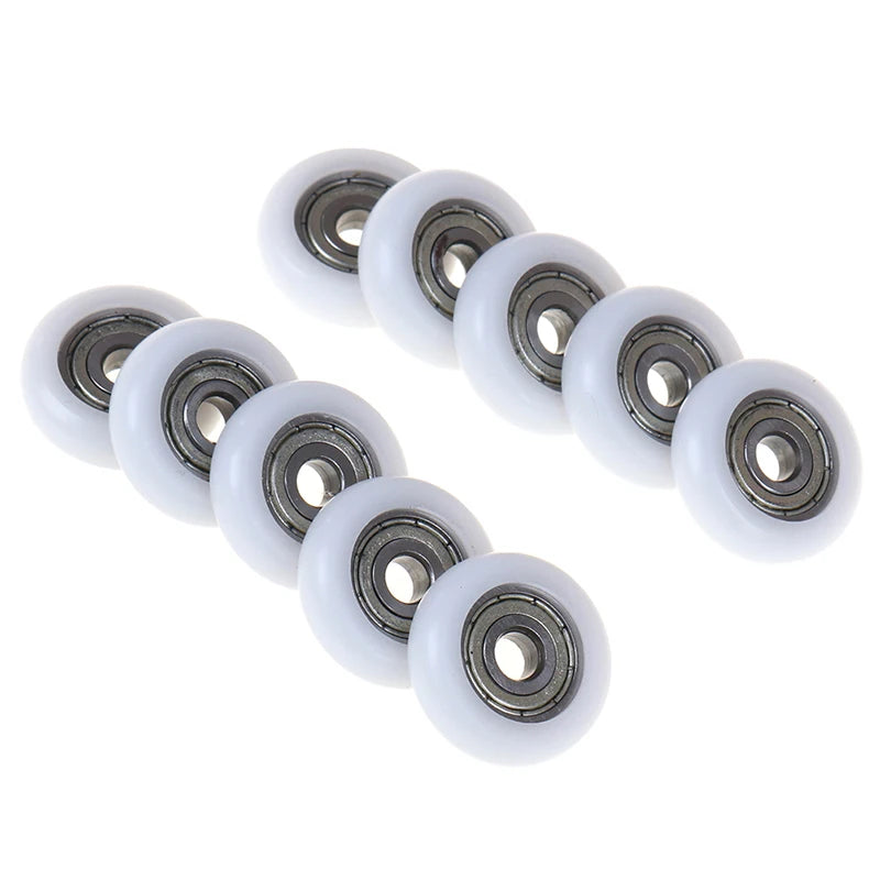 Sliding Shower Door Roller Wheel 21.5mm White Plastic Replacement