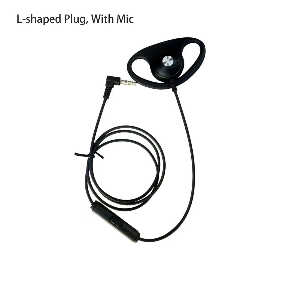Tour Guide Earhook Headset Mic | Motorola Walkie Talkie Compatible Wired Earhook Headset PRIMED L-With Mic