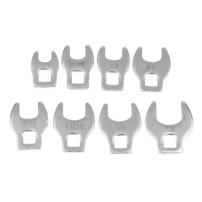 8-Pc Metric Crowfoot Wrench Set 3/8" Drive 10–19mm