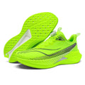 LETCOMFIT Carbon Plate Running Shoes – Lightweight Mesh Sneakers Running Shoes PRIMED 36 green