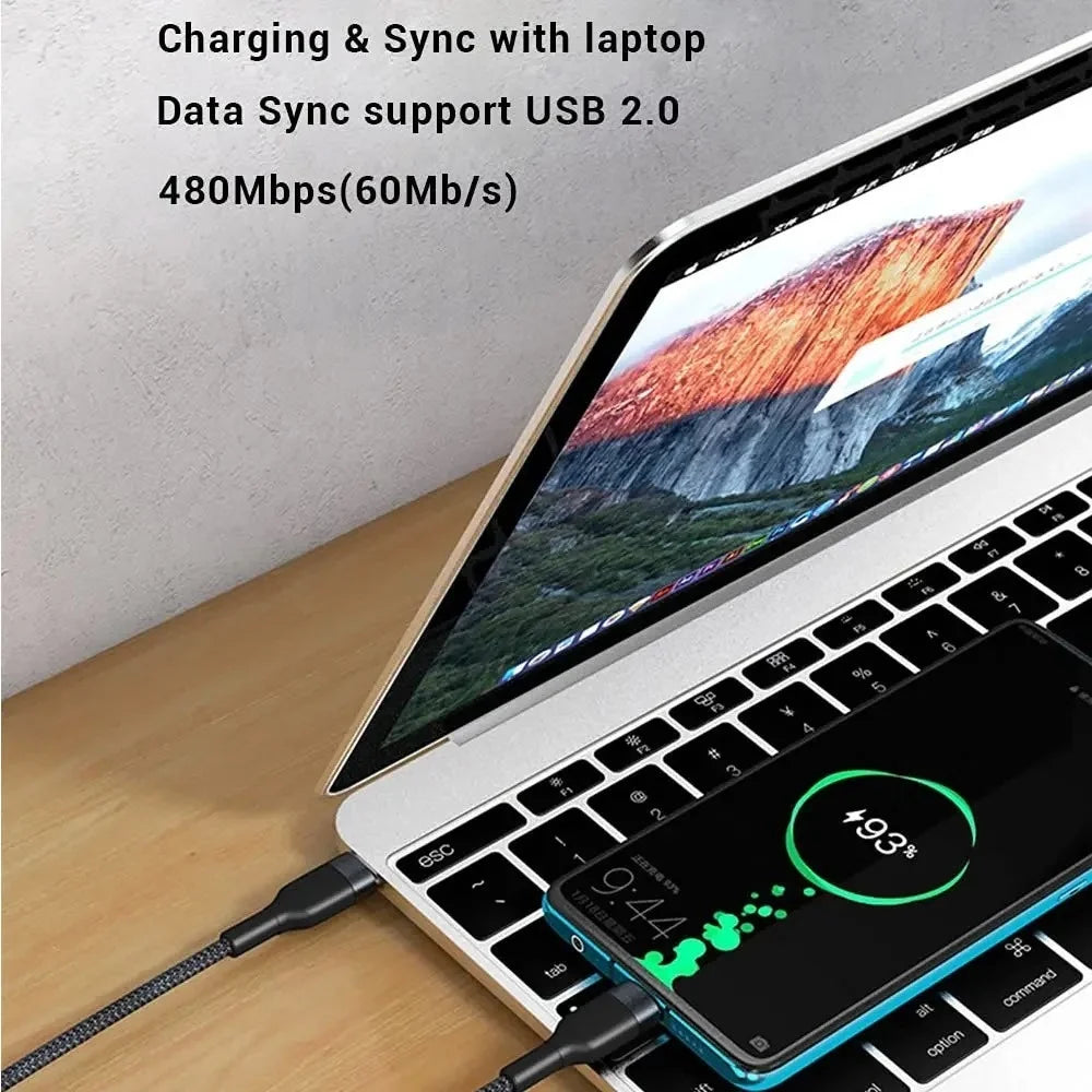 USB-C to USB-C 60W PD Fast Charging Cable – 25cm Short USB-C Charging Cable PRIMED