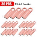 30-Pack Custom Logo USB 2.0 Flash Drives 128MB–128GB Metal USB Flash Drive Pack PRIMED 128MB x 30pcs rose-gold China Mainland