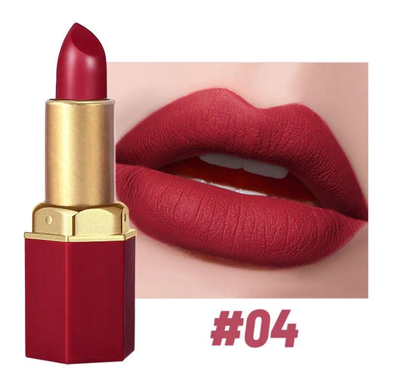 SAM SUGAR Gold Bar Lipstick – 6 Colors Pearlescent Glitter
